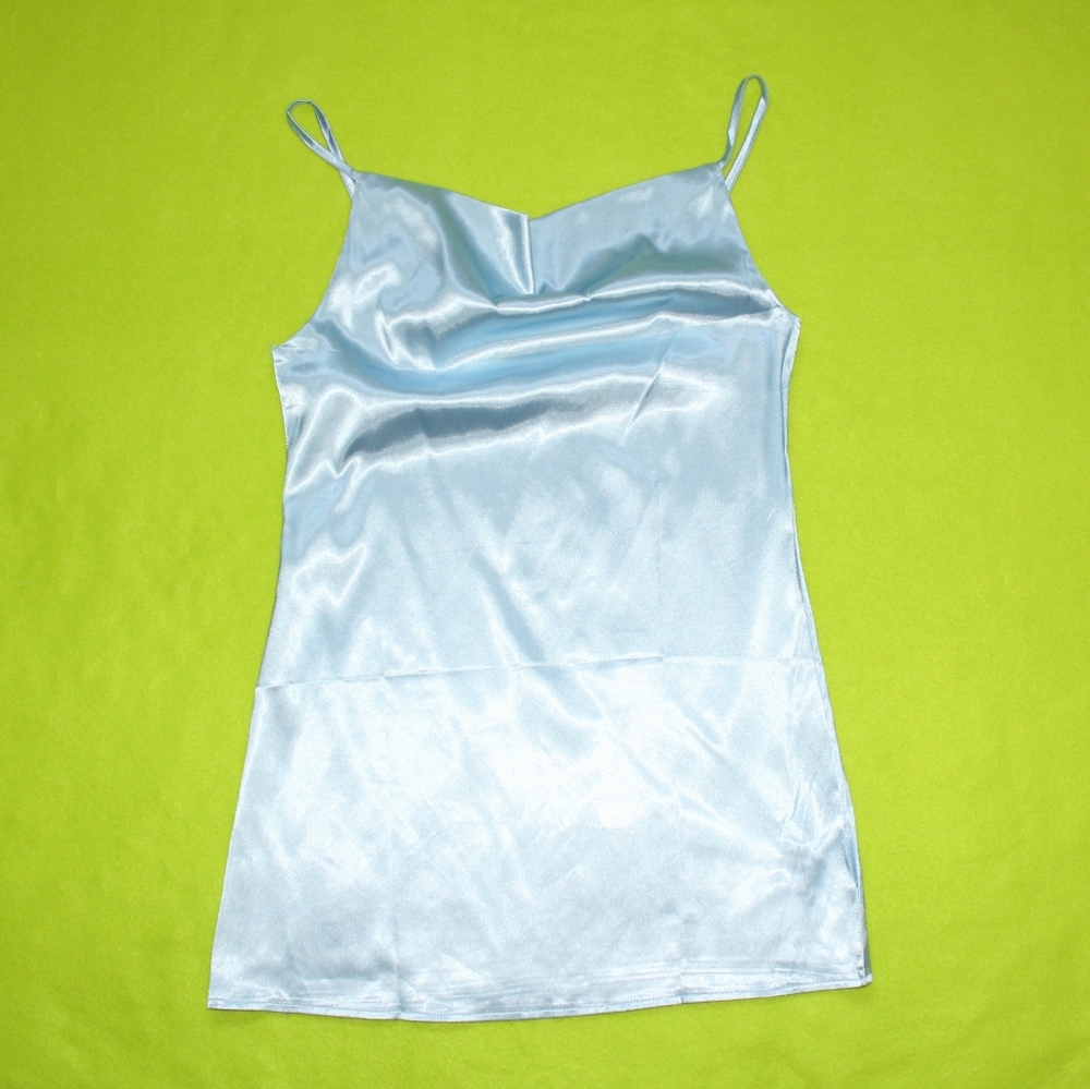 Silky Slip Dress in Sky blue